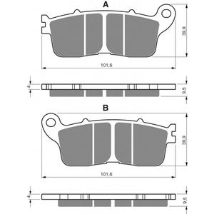 Brzdové destičky GOLDFREN S33 STREET REAR