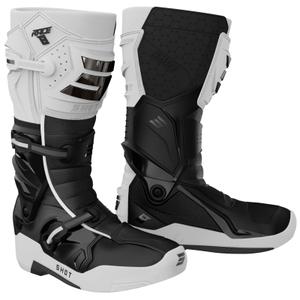 Shot Race 8 motorcykelstøvler hvid-sort