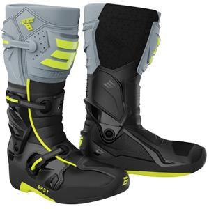 Shot Race 8 sort-grå-fluogule motorcykelstøvler
