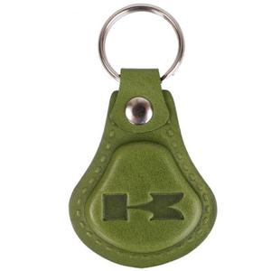 Nøglering i læder Kawasaki grøn