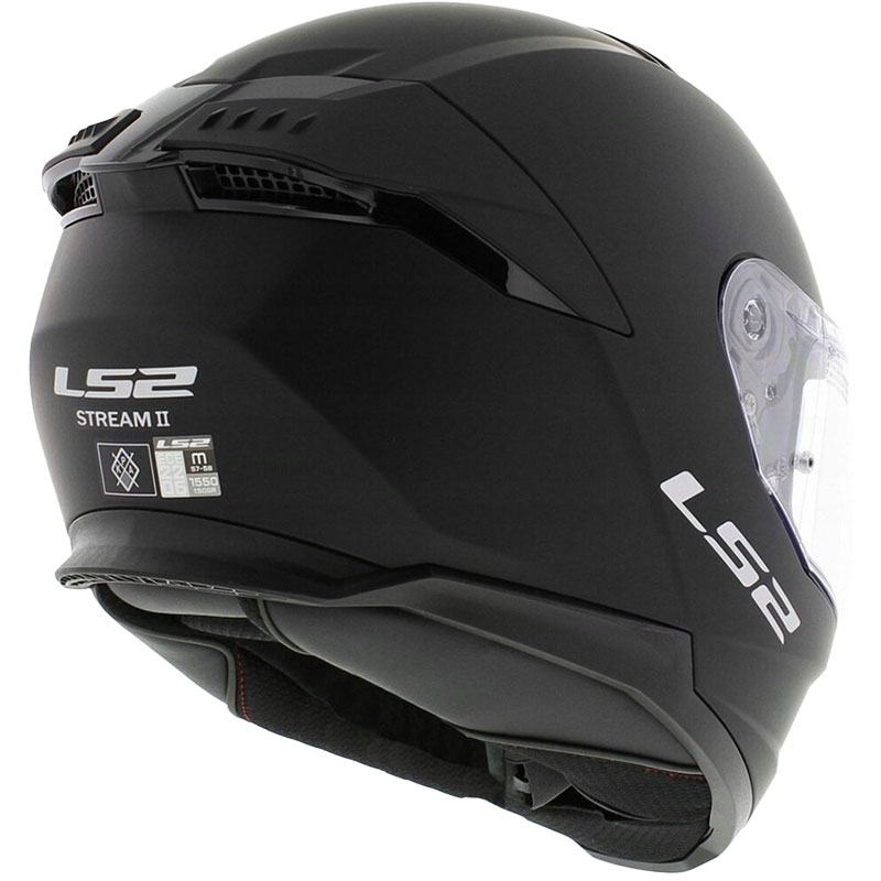 LS2 FF808 Stream II integreret motorcykelhjelm sort mat