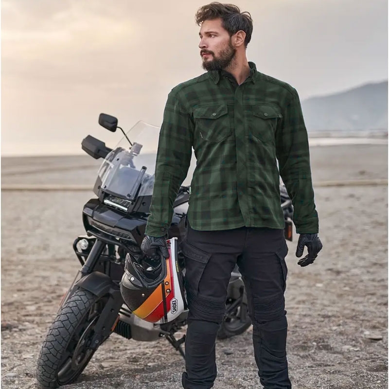 Shima Renegade 2 motorcykelskjorte, grøn