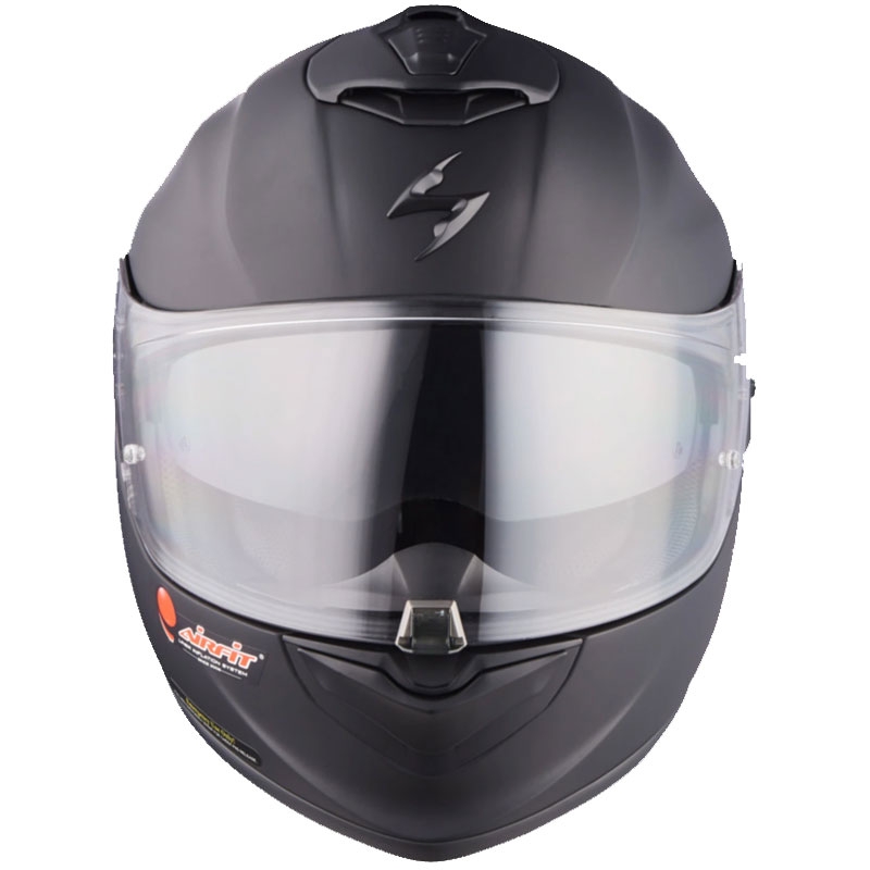 Integreret motorcykelhjelm Scorpion EXO-1400 EVO II Air Solid mat sort udsalg