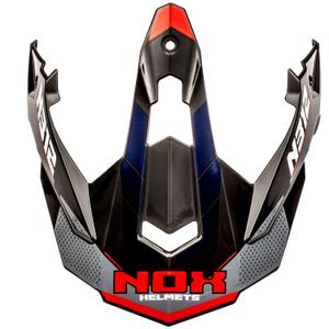 Visir til motorcykelhjelme NOX N312 Vapor sort-blå-rød