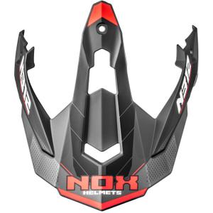 Visir til motorcykelhjelme NOX N312 Vapor mat sort-rød