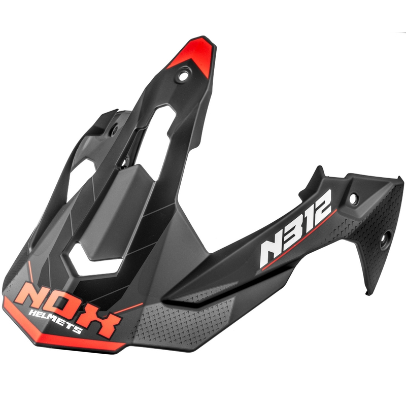 Visir til motorcykelhjelme NOX N312 Vapor mat sort-rød