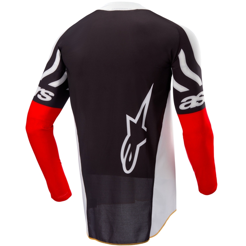 Alpinestars Techstar motocross trøje limited edition Mørk sort-hvid-fluo rød-orange
