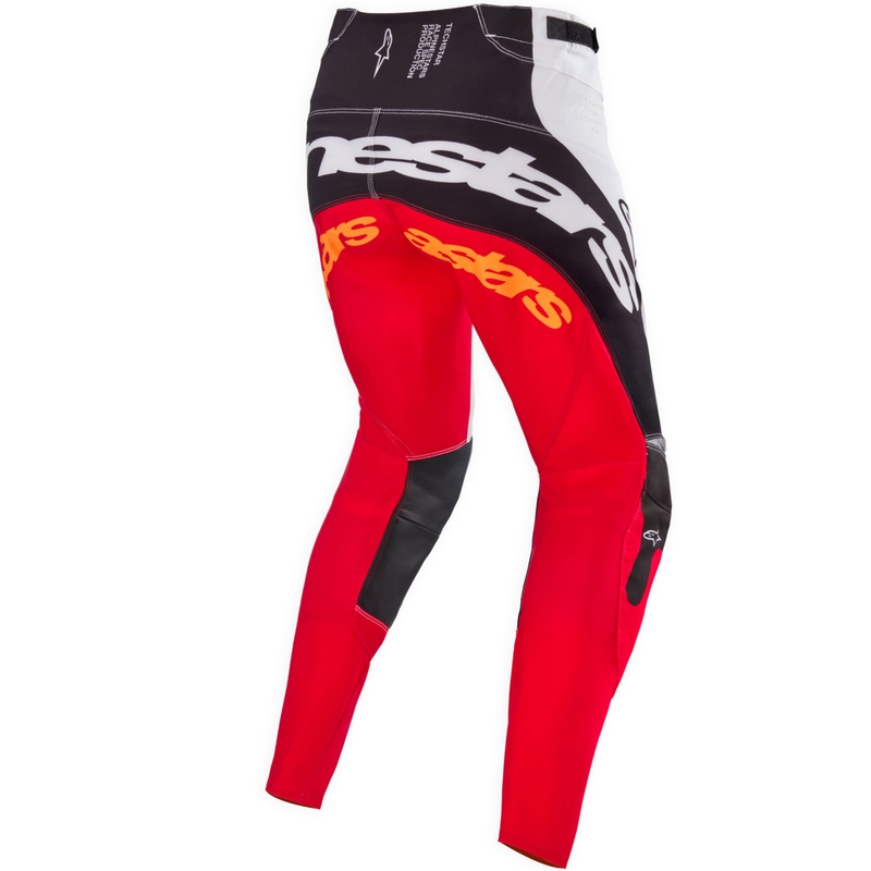 Alpinestars Techstar motocrossbukser limited edition dyb sort-hvid-fluo rød-orange