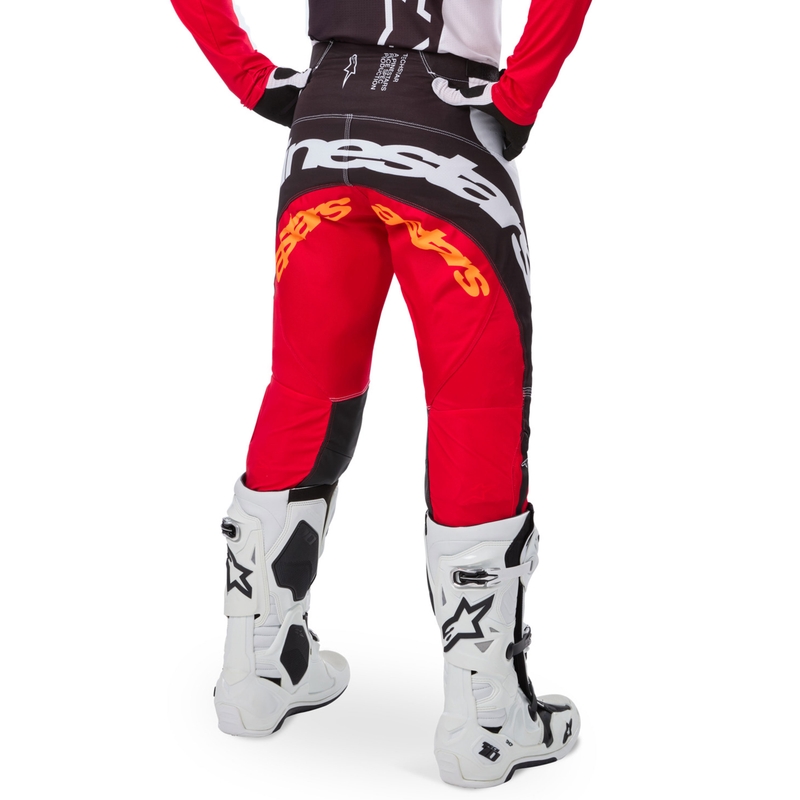 Alpinestars Techstar motocrossbukser limited edition dyb sort-hvid-fluo rød-orange