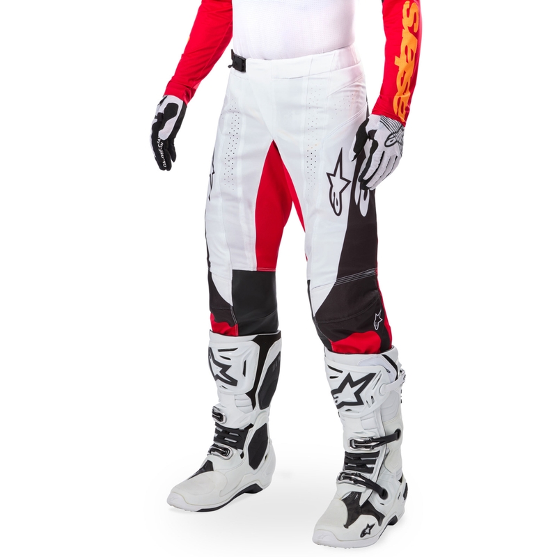 Alpinestars Techstar motocrossbukser limited edition dyb sort-hvid-fluo rød-orange