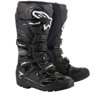 Motorcykelstøvler Alpinestars Tech 7 Enduro Drystar, Sort/Grå/Fluo Gul