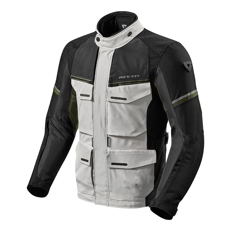 Revit Outback 3 motorcykeljakke sølvgrøn udsalg