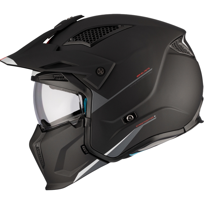 Åbenhjelm med maske MT Streetfighter SV S Solid A1 sort mat