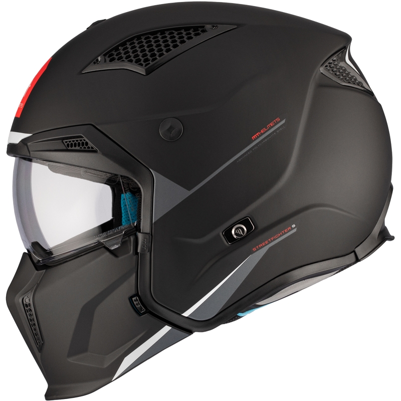 Åbenhjelm med maske MT Streetfighter SV S Solid A1 sort mat