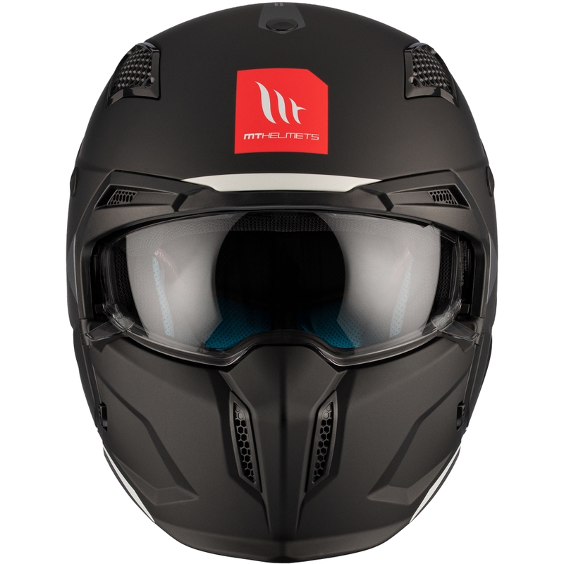 Åbenhjelm med maske MT Streetfighter SV S Solid A1 sort mat
