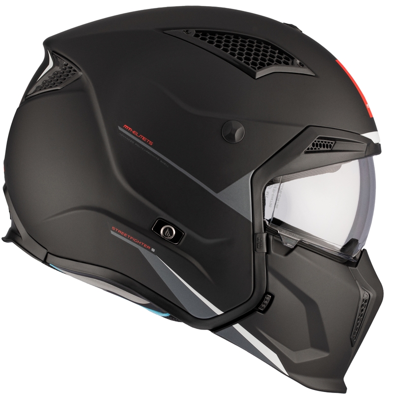 Åbenhjelm med maske MT Streetfighter SV S Solid A1 sort mat