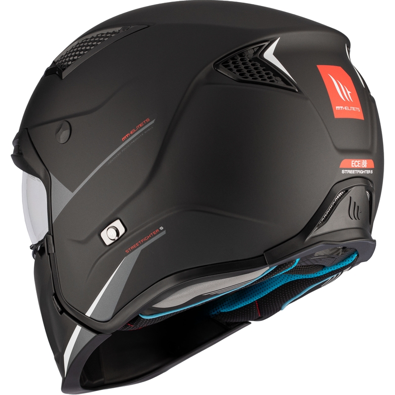 Åbenhjelm med maske MT Streetfighter SV S Solid A1 sort mat