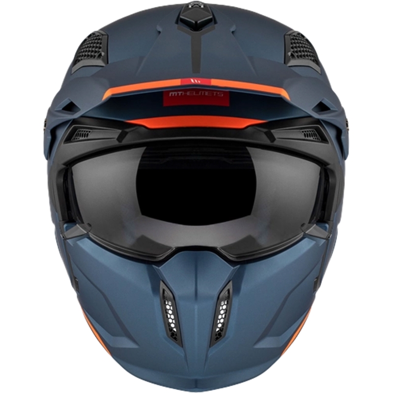 Åben hjelm med maske MT Streetfighter SV S Solid A7 matblå