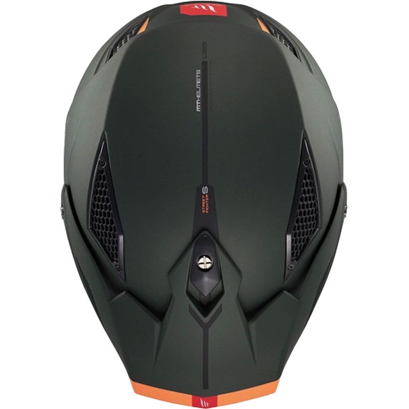 Åben hjelm med maske MT Streetfighter SV S Solid A6 matgrøn