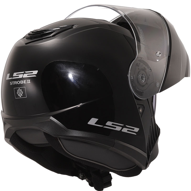 Flip-up hjelm LS2 FF908 Strobe II sort højglans