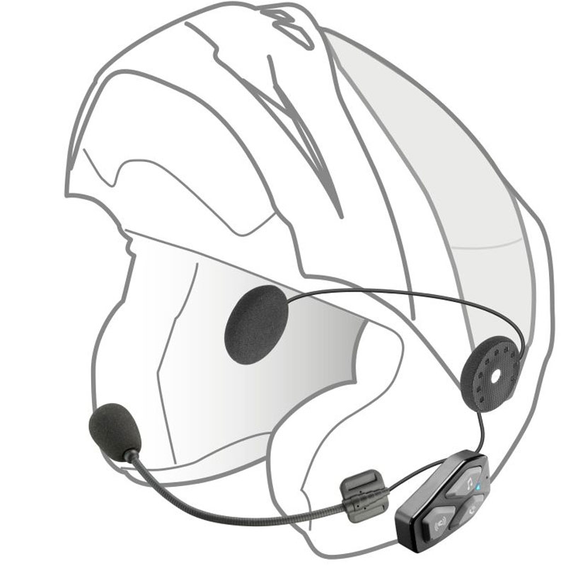 Bluetooth-headset til lukkede og åbne hjelme Interphone U-COM3 med HD-højttalere