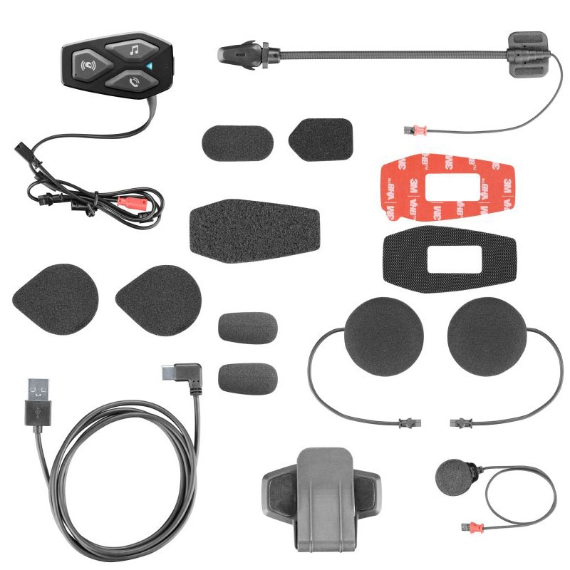 Bluetooth-headset til lukkede og åbne hjelme Interphone U-COM3 med HD-højttalere