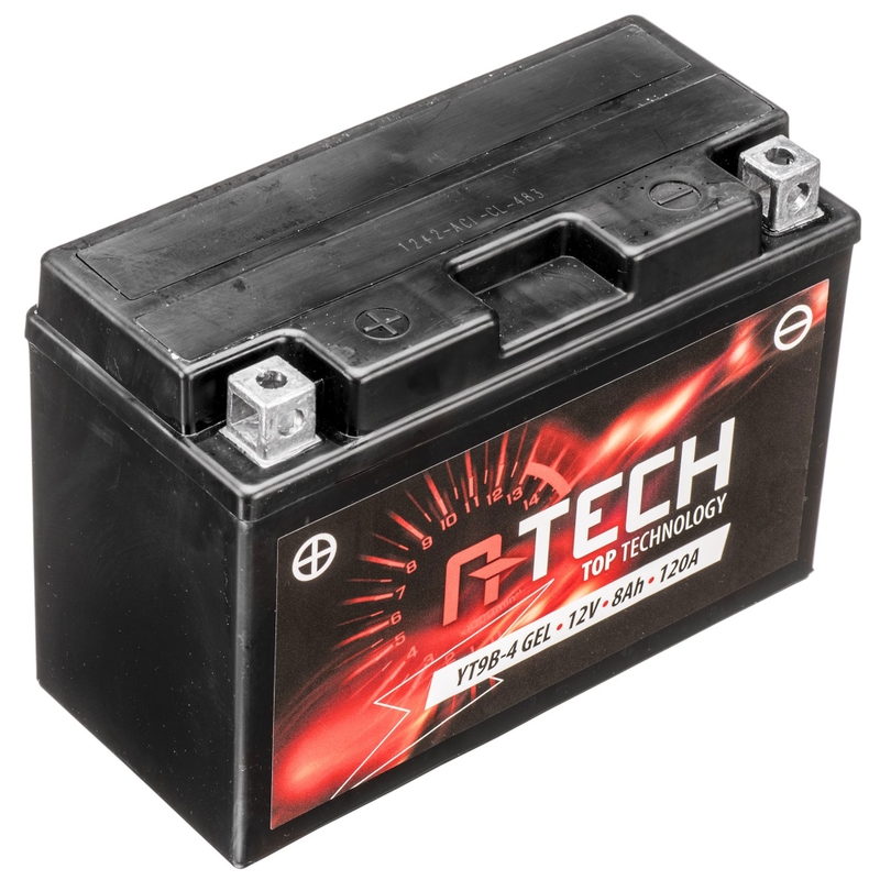 Gelbatteri A-TECH 12V, YT9B-4, 8Ah, 120A, vedligeholdelsesfrit