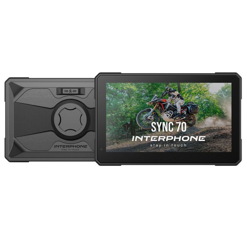 Interphone SYNC70 ESSENTIAL Apple CarPlay og Android Auto display til motorcykler
