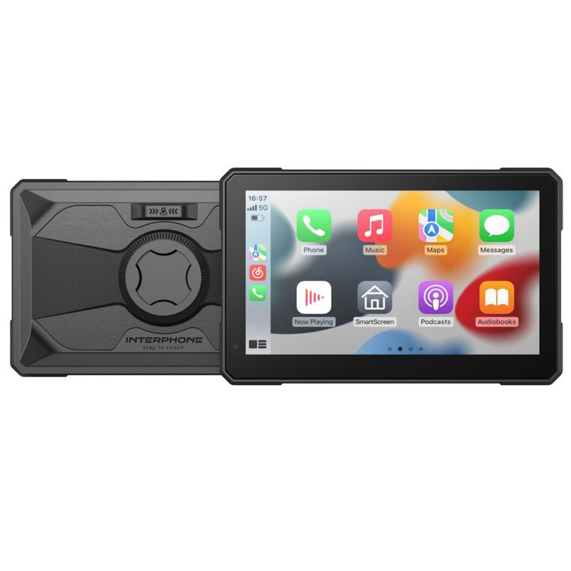 Interphone SYNC70 ESSENTIAL Apple CarPlay og Android Auto display til motorcykler