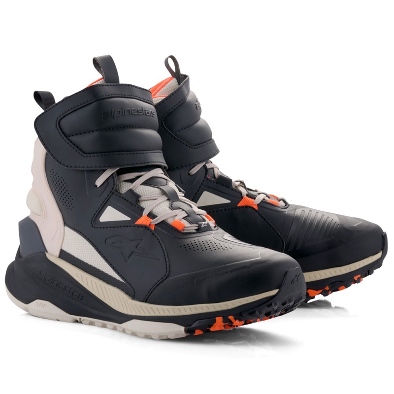 Alpinestars Speedstreet motorcykelstøvler sort-mandel-orange
