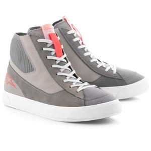 Alpinestars Stated motorcykelstøvler lysegrå-fluo rød-hvid