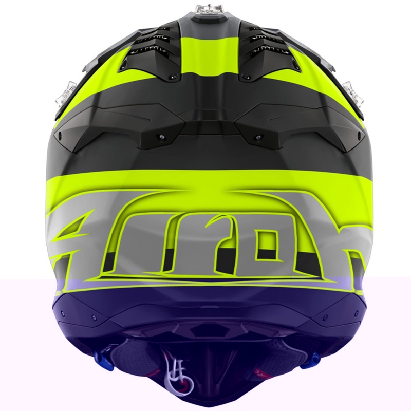 Airoh Aviator 3 Monarch motocross hjelm, mat gul