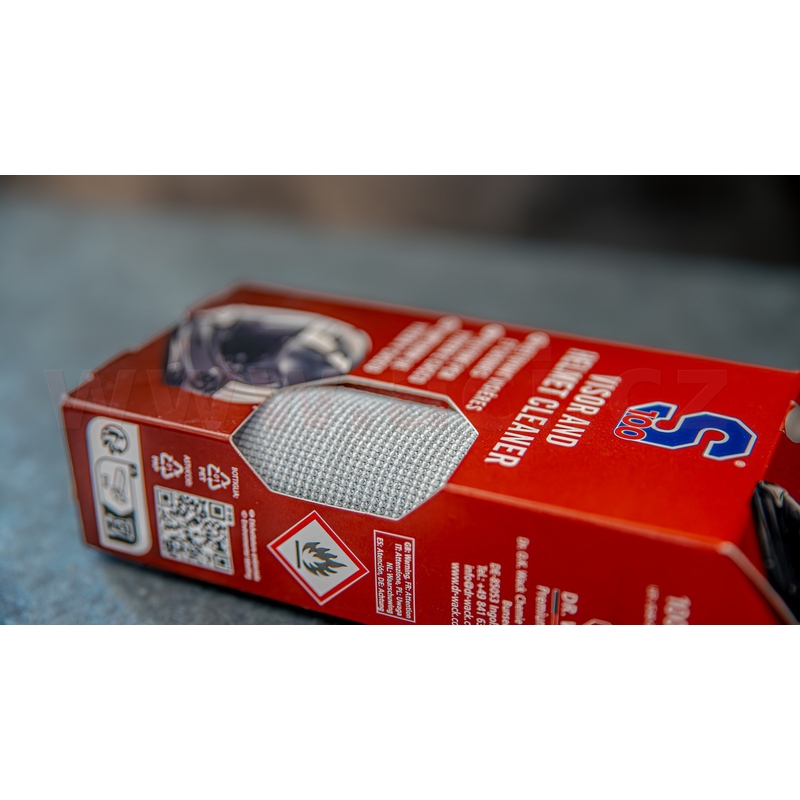 Visir- og hjelmrens S100 med mikrofiberklud - Visir- og hjelmrens 100 ml
