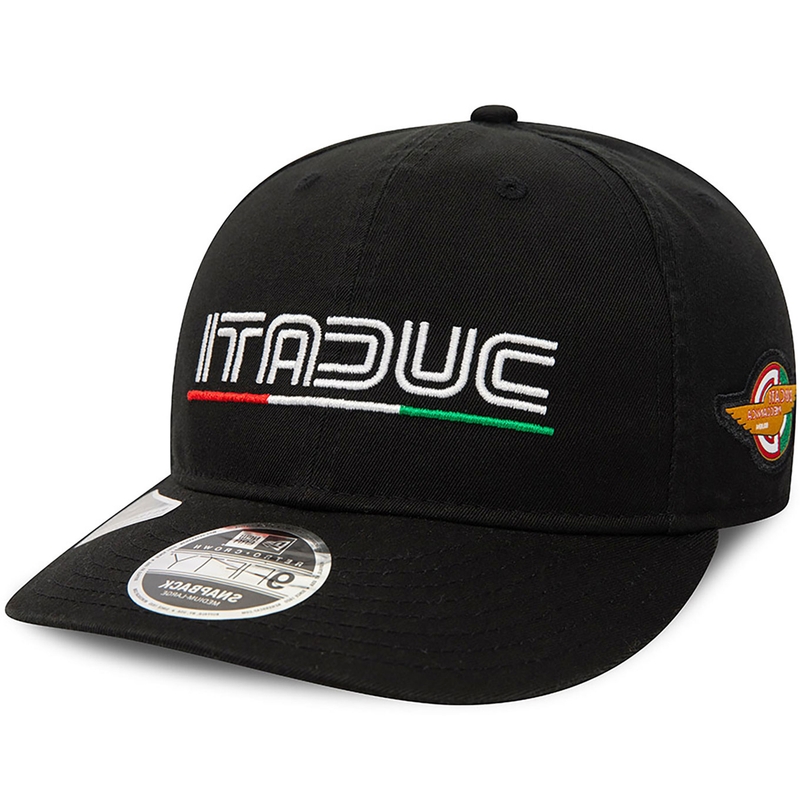 Ducati Meccanica kasket med vintage logo, sort