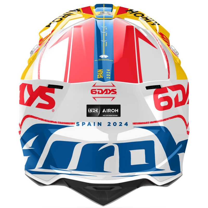 Motocross hjelm Airoh Wraaap Six Days Spain blank flerfarvet