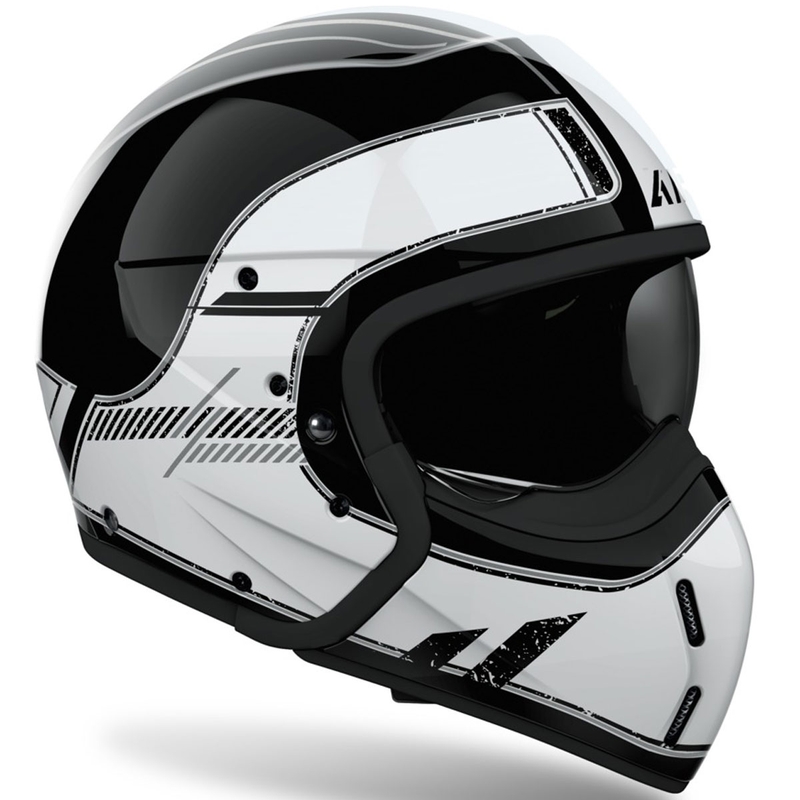 Modulær motorcykelhjelm Airoh J110 Raster blank hvid