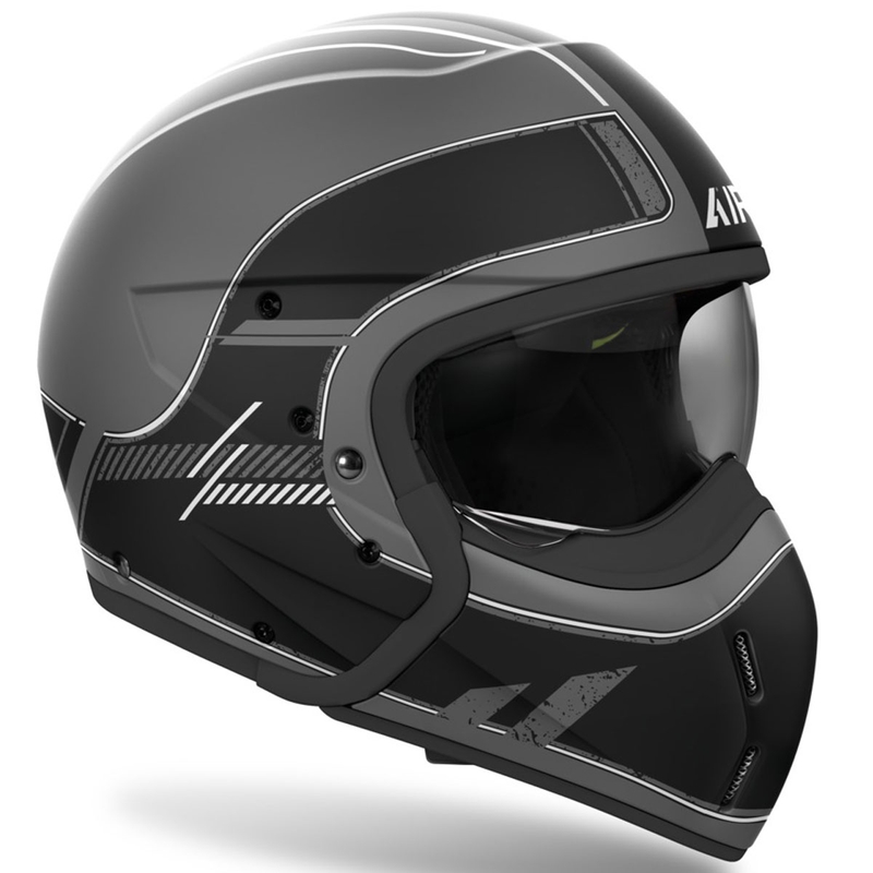 Modulær motorcykelhjelm Airoh J110 Raster matsort