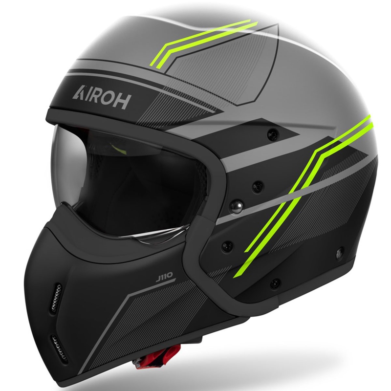 Modulær motorcykelhjelm Airoh J110 Slim mat gul