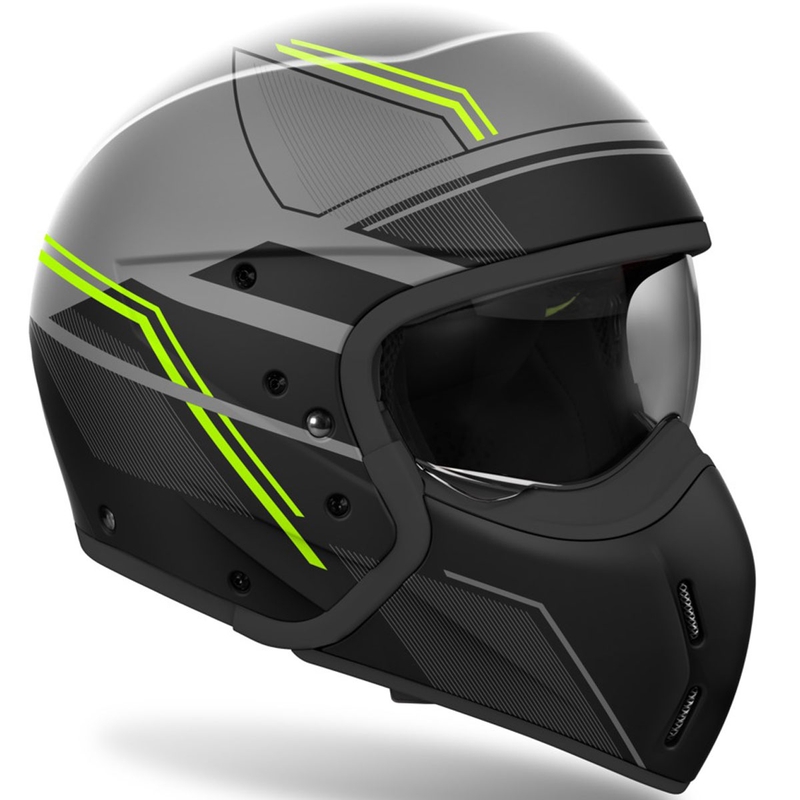 Modulær motorcykelhjelm Airoh J110 Slim mat gul
