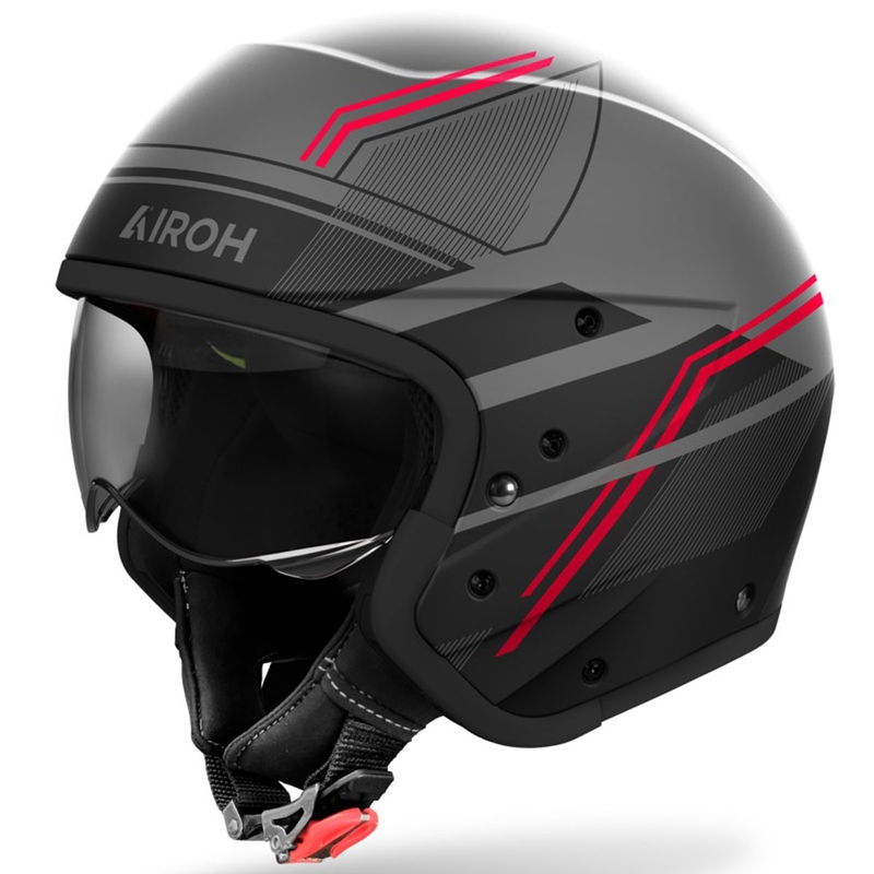 Modulær motorcykelhjelm Airoh J110 Slim mat rød