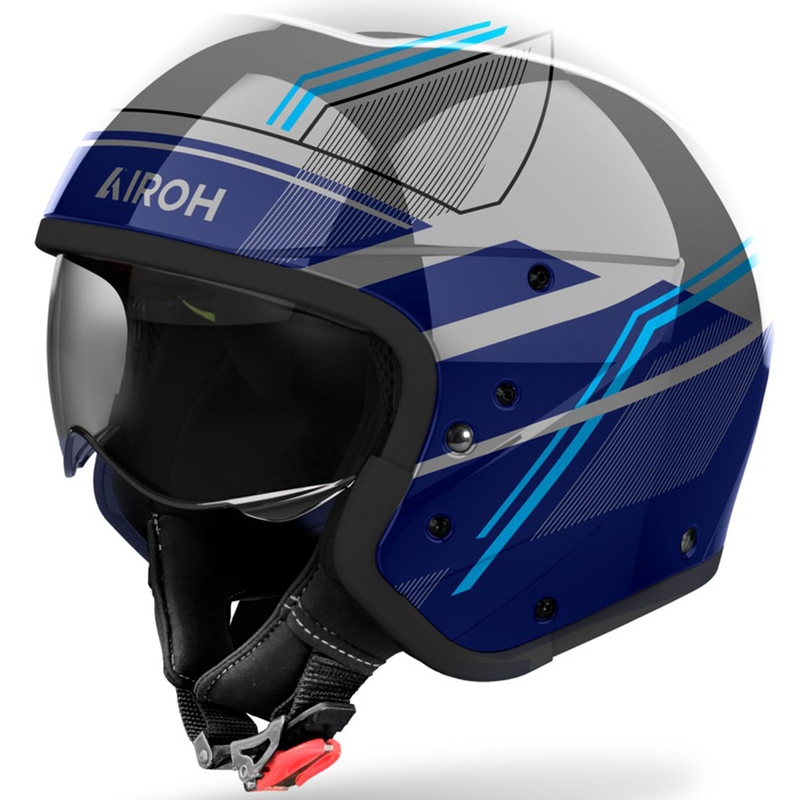 Modulær motorcykelhjelm Airoh J110 Slim blank blå