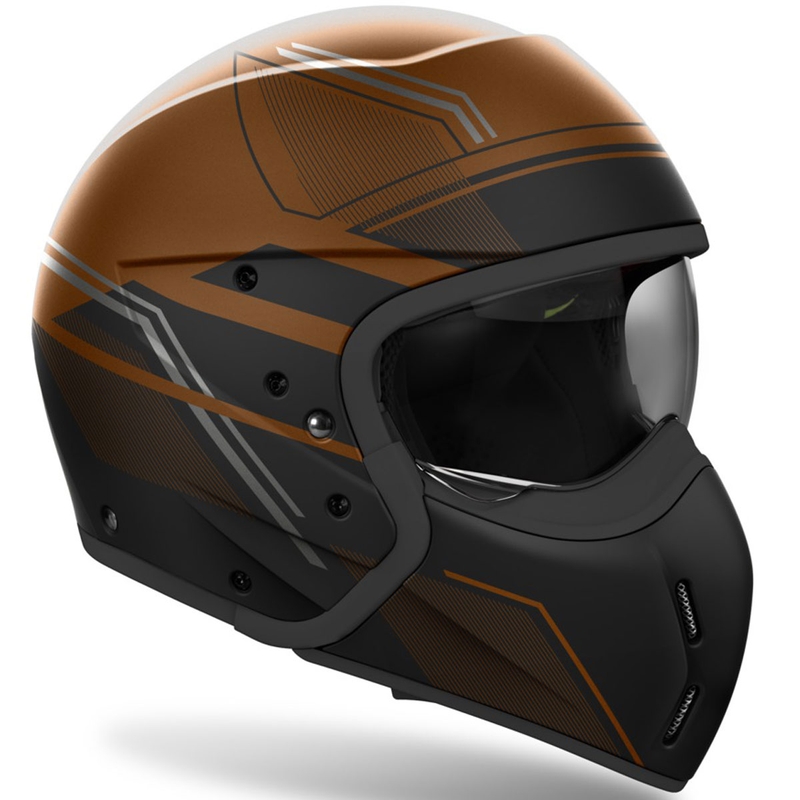 Modulær motorcykelhjelm Airoh J111 Slim skinnende bronze