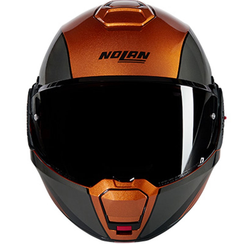 Flip-up motorcykelhjelm Nolan N120-1 Verniciatura Speciale N-COM 342 okker-sort