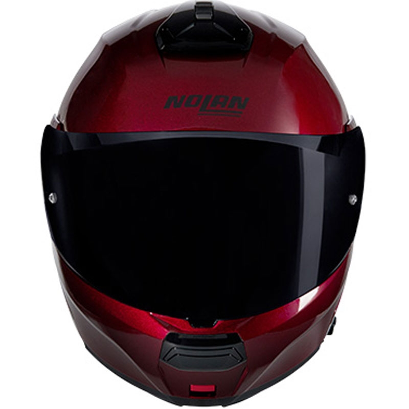 Flip-up motorcykelhjelm Nolan N100-6 Verniciatura Speciale N-COM 341 rød-sort
