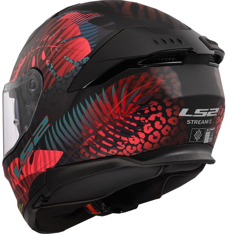 LS2 FF808 Stream II Jungle Black-Pink-Blue Integral motorcykelhjelm