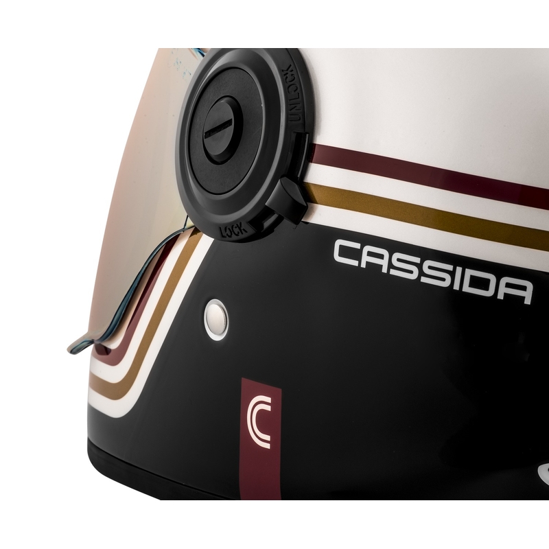 Cassida Fibre Super Hooligan fullface motorcykelhjelm sort-grøn  - II. kvalitet