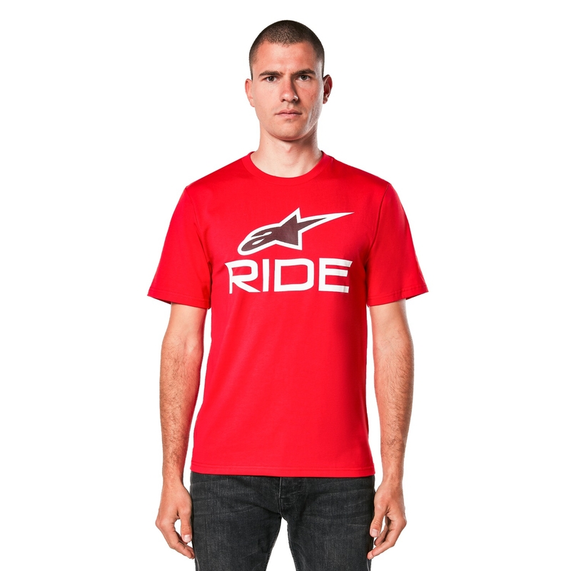 Alpinestars Ride 4.0 CSF T-shirt rød-hvid-sort - II. kvalitet