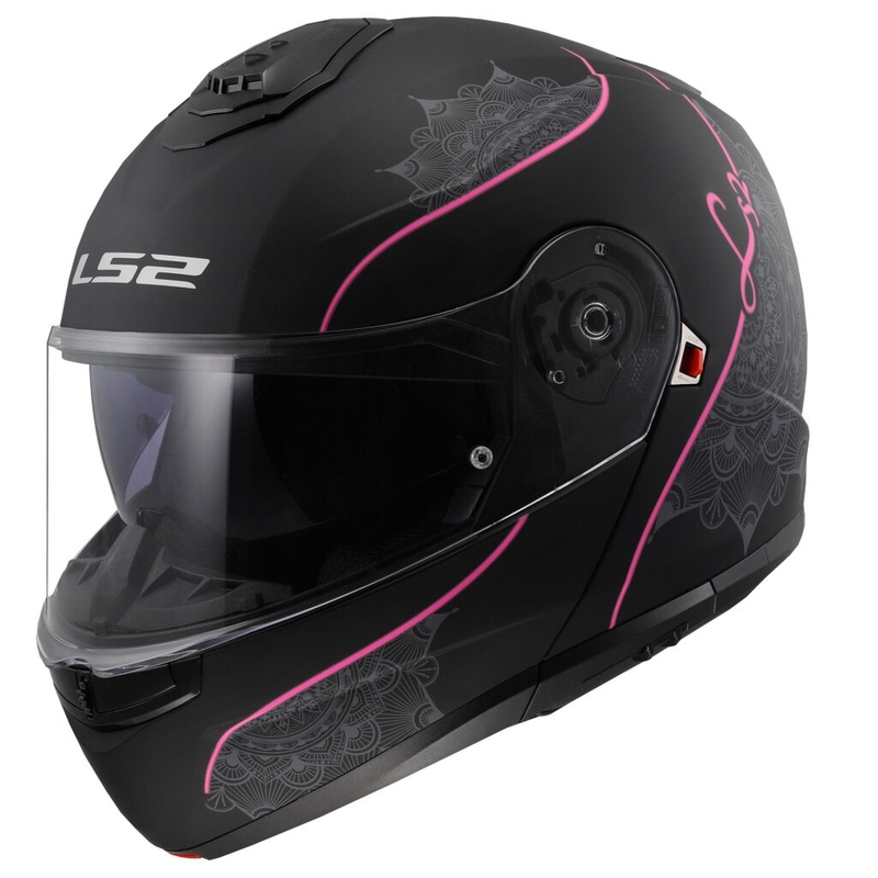 Flip-up hjelm LS2 FF908 Strobe II Lux sort-pink - II. kvalitet