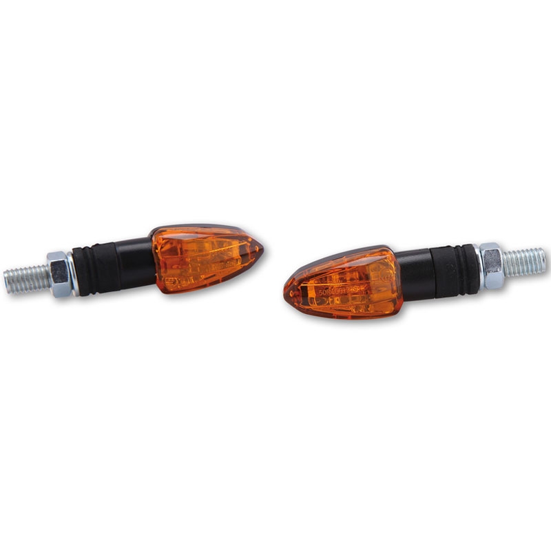 Motorcykel blinklys Highsider Smart Lizzard 12V sort-orange