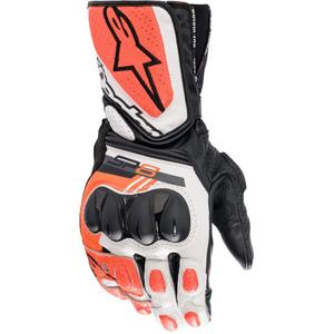 Alpinestars SP-8 motorcykelhandsker hvid-fluo rød-sort